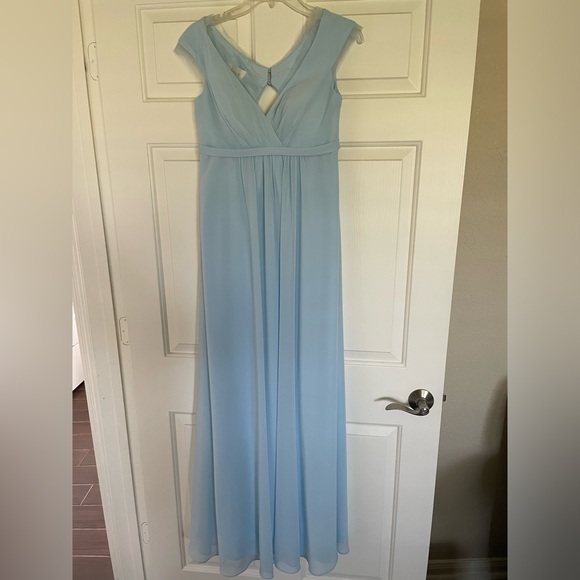 Azazie Jeneva Sky Blue Bridesmaid Dress - Picture 2 of 8